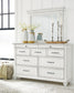 Kanwyn Queen Panel Bed with Mirrored Dresser