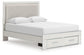 Zuraleus Queen Upholstered Panel Platform Storage Bed