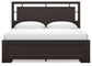 Covetown King Panel Bed with Mirrored Dresser and Nightstand