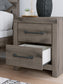 Graystorm Full Panel Bed with Storage with Mirrored Dresser, Chest and Nightstand