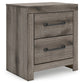 Graystorm King Panel Bed with Mirrored Dresser, Chest and Nightstand
