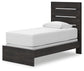 Hollivern Twin Panel Bed with Mirrored Dresser, Chest and Nightstand